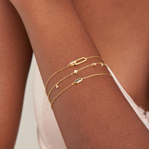 Gold Glam Interlock Bracelet
